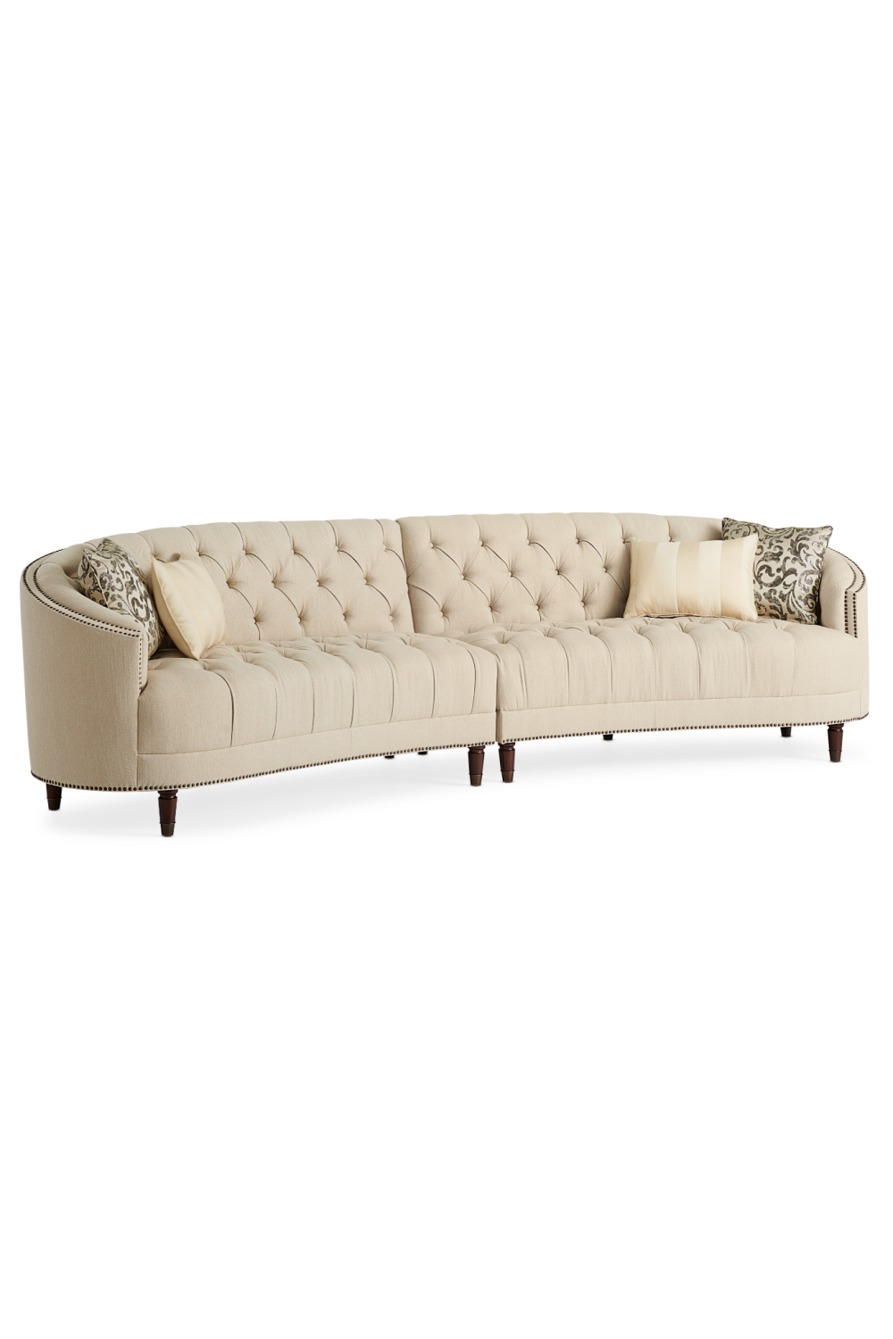 Pikowana sofa obszyta gwoździami | Caracole Laf | Caracole.eu.com