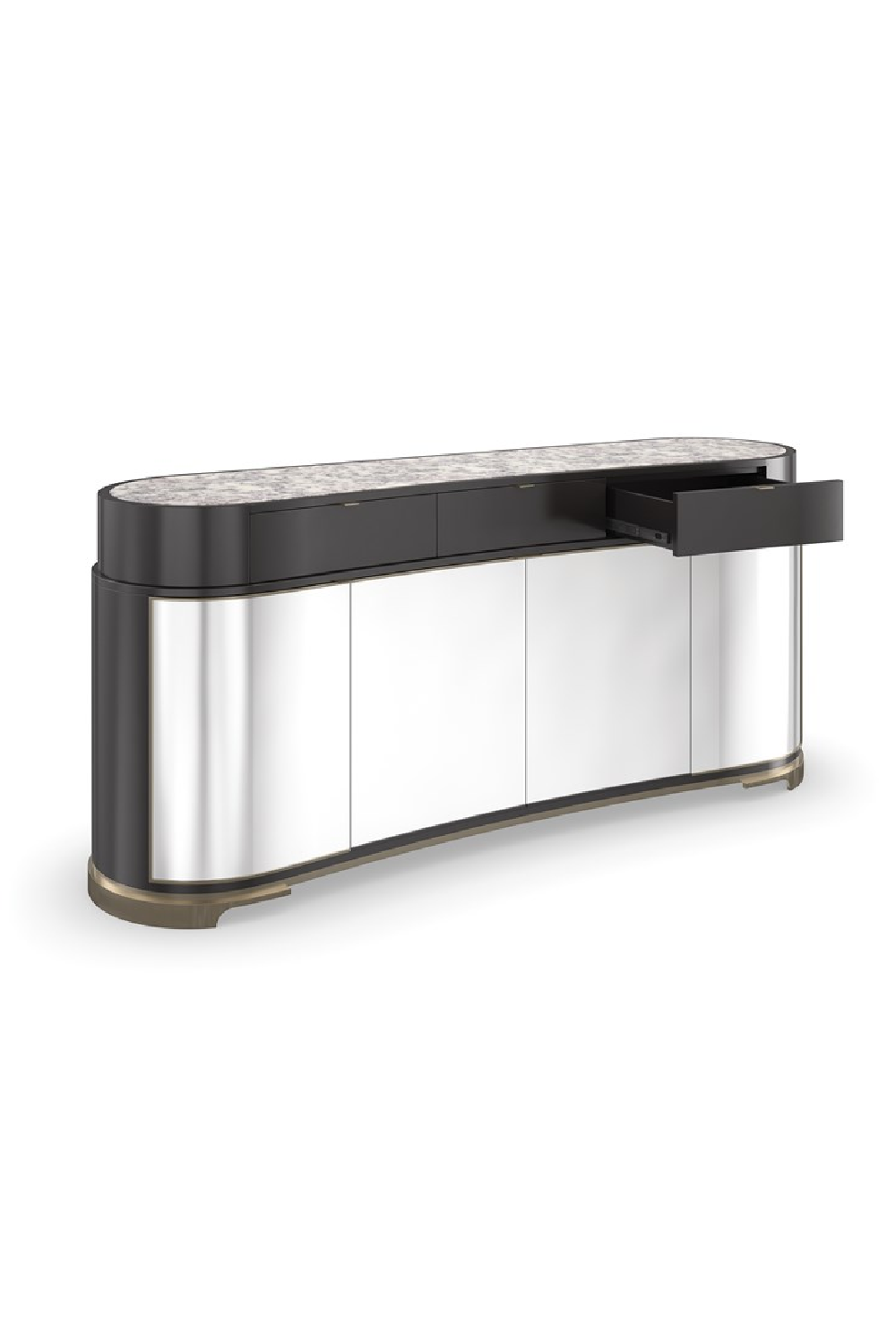 Srebrna komoda 4-drzwiowa | Caracole Glace | Caracole.eu.com