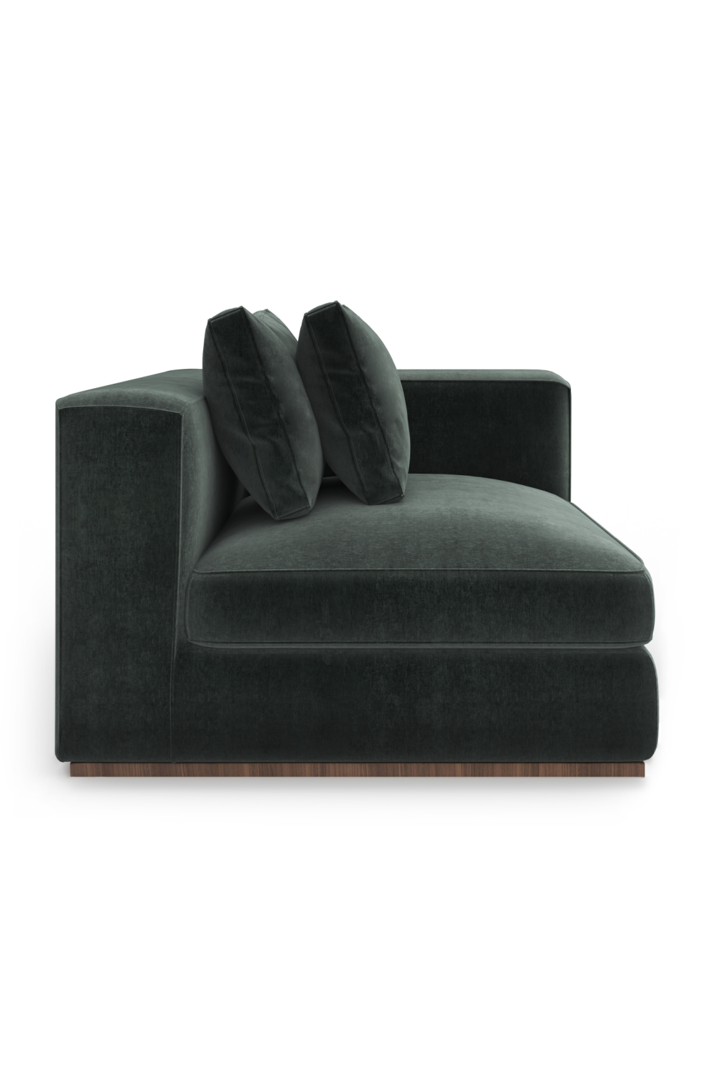 Czarna tapicerowana sofa modułowa | Caracole Bello | Caracole.eu.com