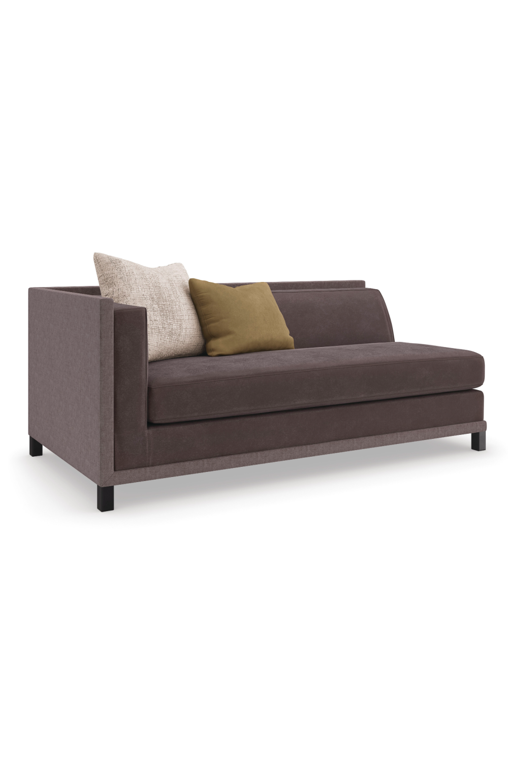 Brązowy tapicerowany fotel modułowy | Caracole Tuxedo | Caracole.eu.com