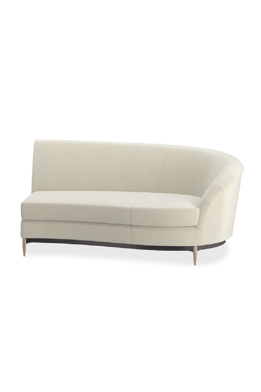 Biała aksamitna sofa modułowa | Caracole Three's Company | Caracole.eu.com