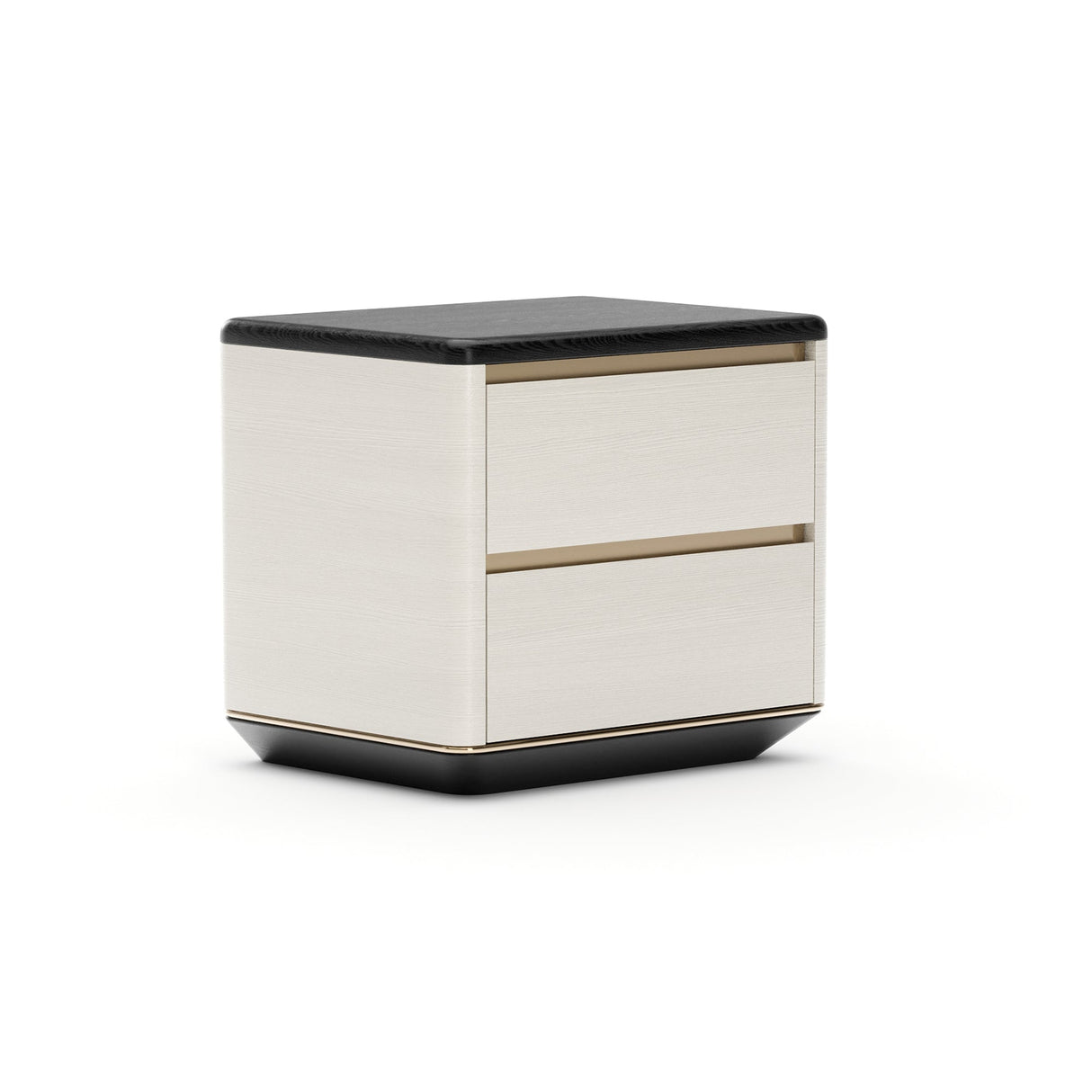 Opalowa szafka nocna z 2 szufladami | Caracole Madera Plinth