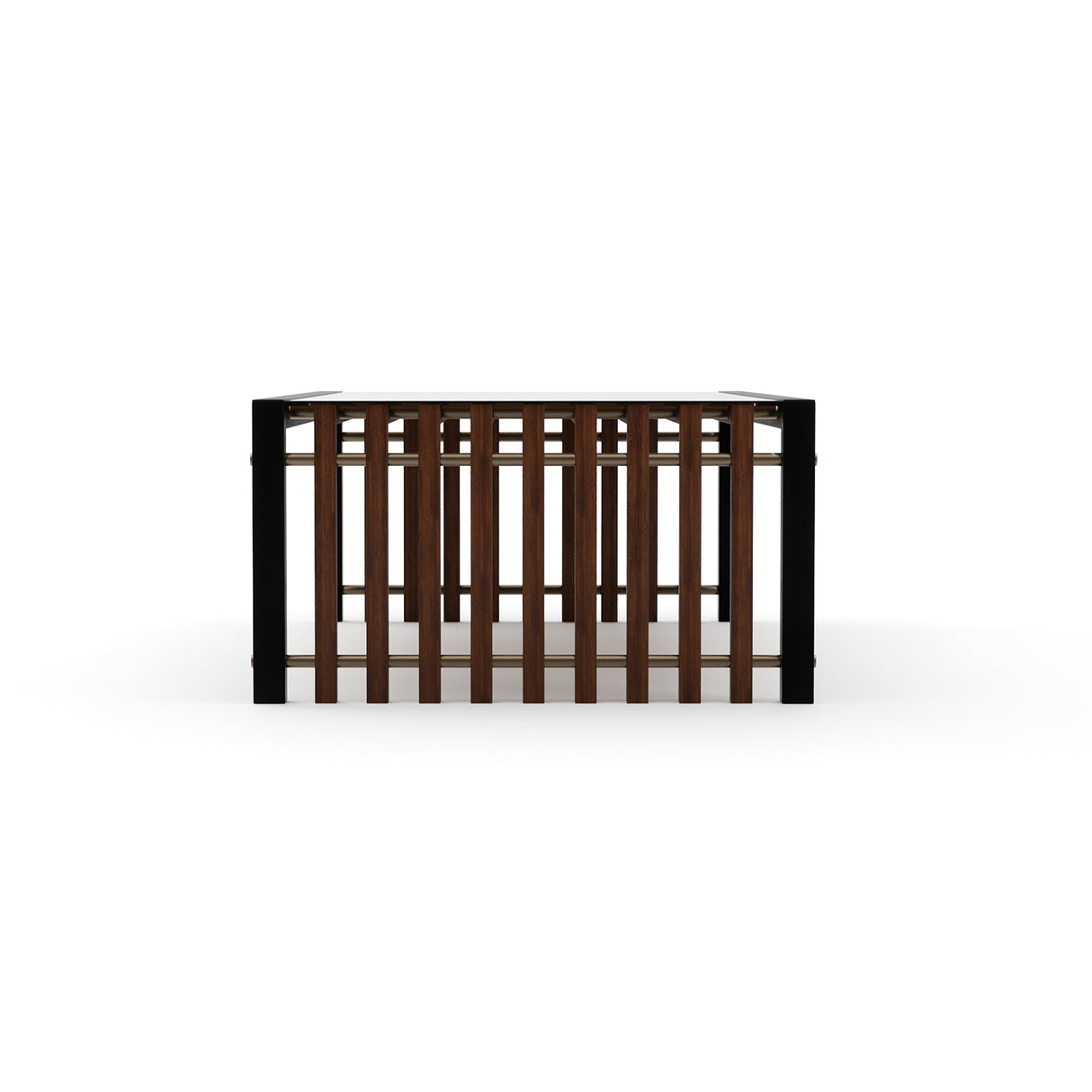 Ciemny, warstwowy stolik kawowy | Caracole Pinstripe