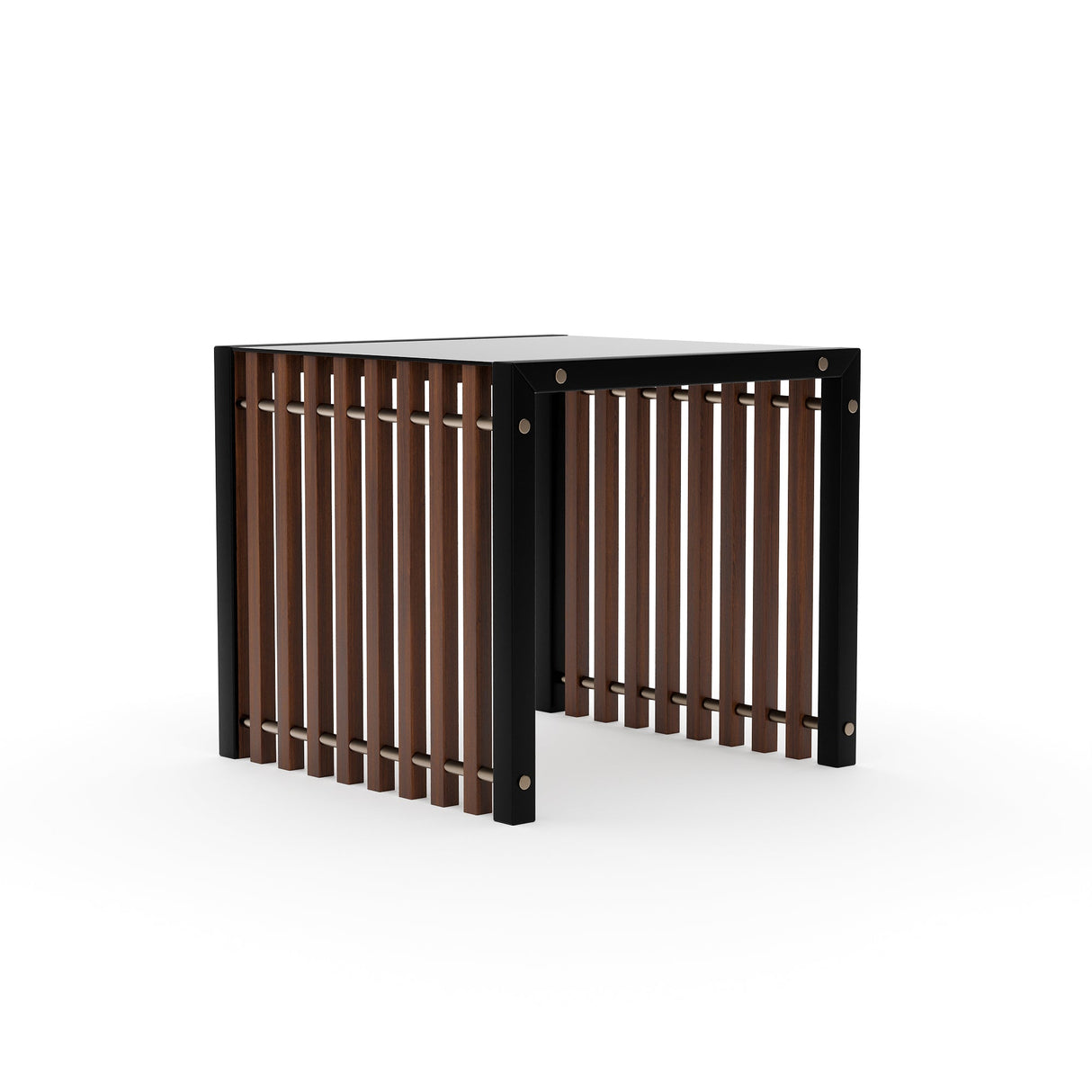 Ciemny stół końcowy | Caracole Pinstripe