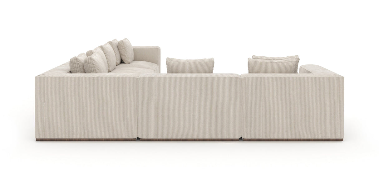 Kremowa sofa modułowa z szezlongiem | Caracole Bello