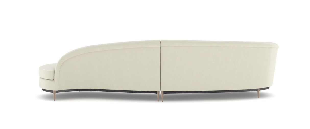 Sofa modułowa w kolorze szampana | Caracole Three's Company