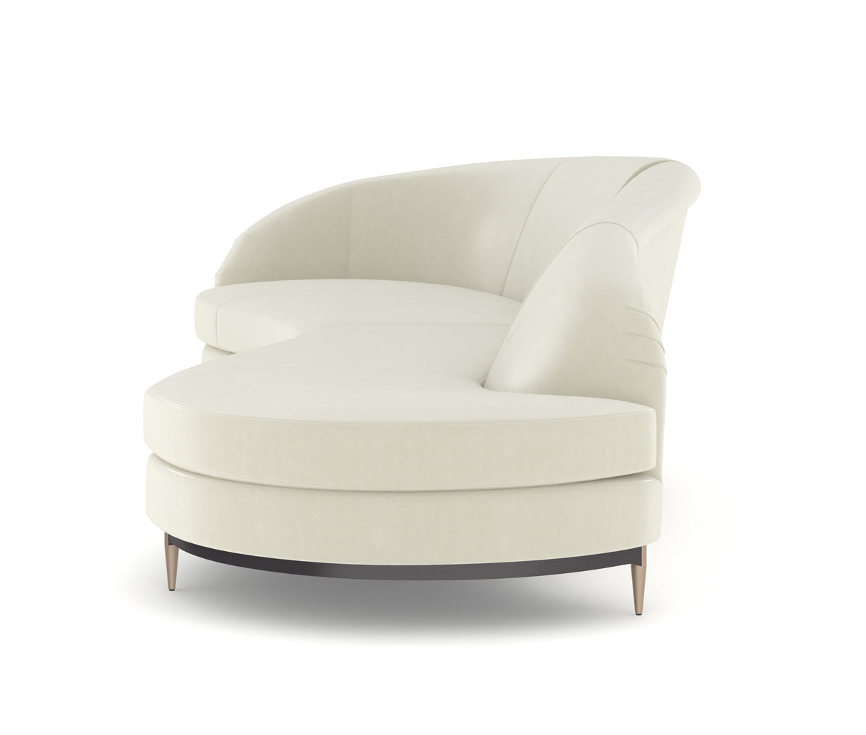 Sofa modułowa w kolorze szampana | Caracole Three's Company