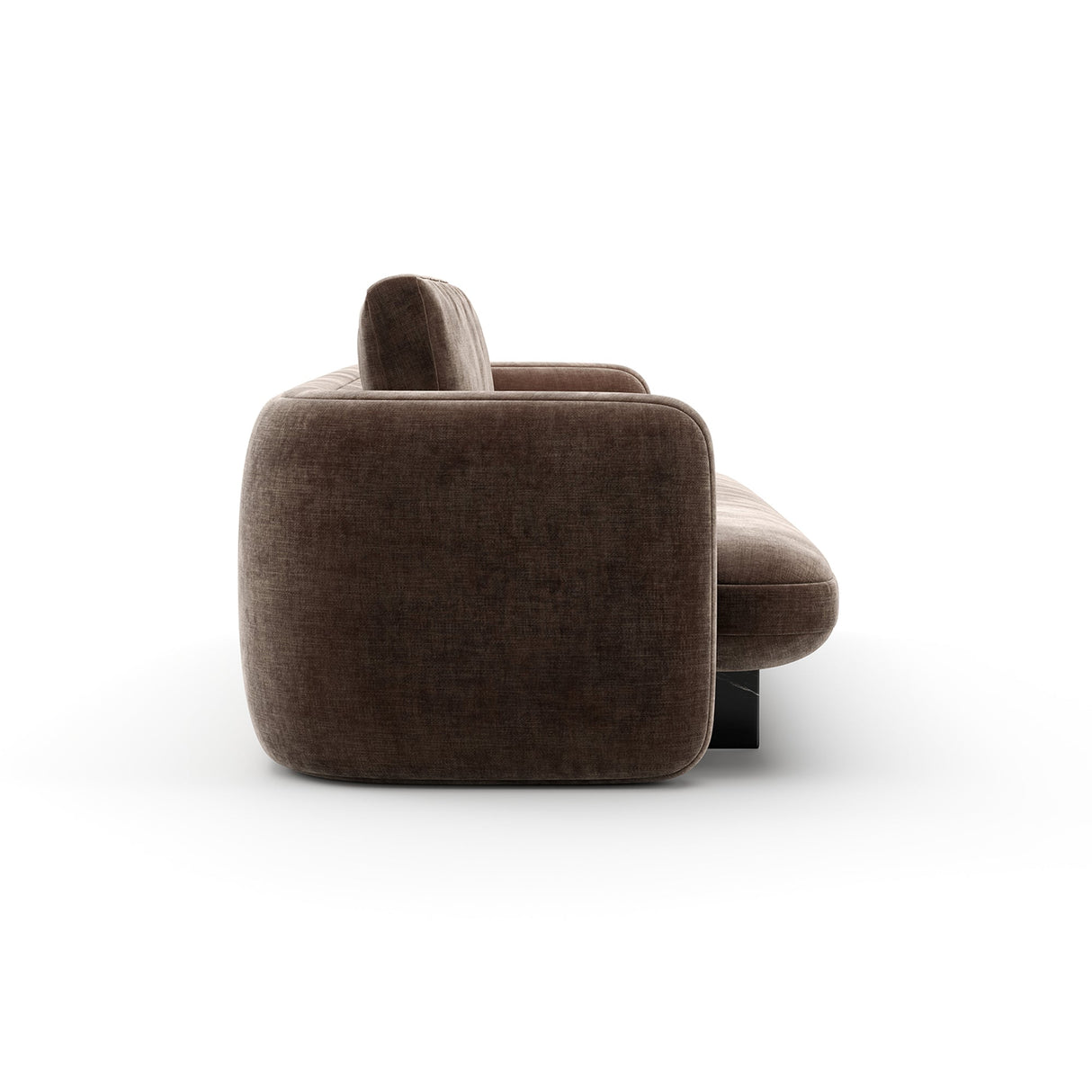 Taupe Aksamitna Sofa | Caracole Overlap