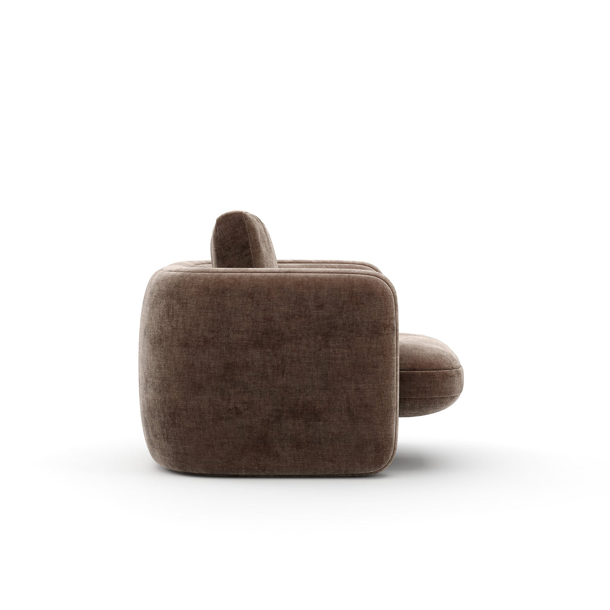 Fotel wypoczynkowy Taupe Velvet | Caracole Overlap