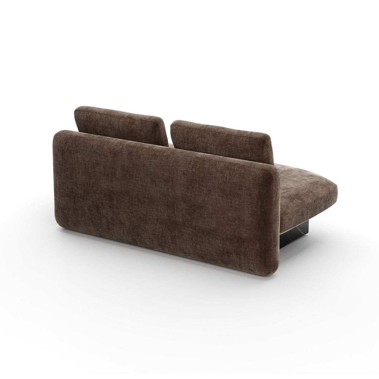 Lewy zderzak kanapy w kolorze taupe velvet | Caracole Overlap