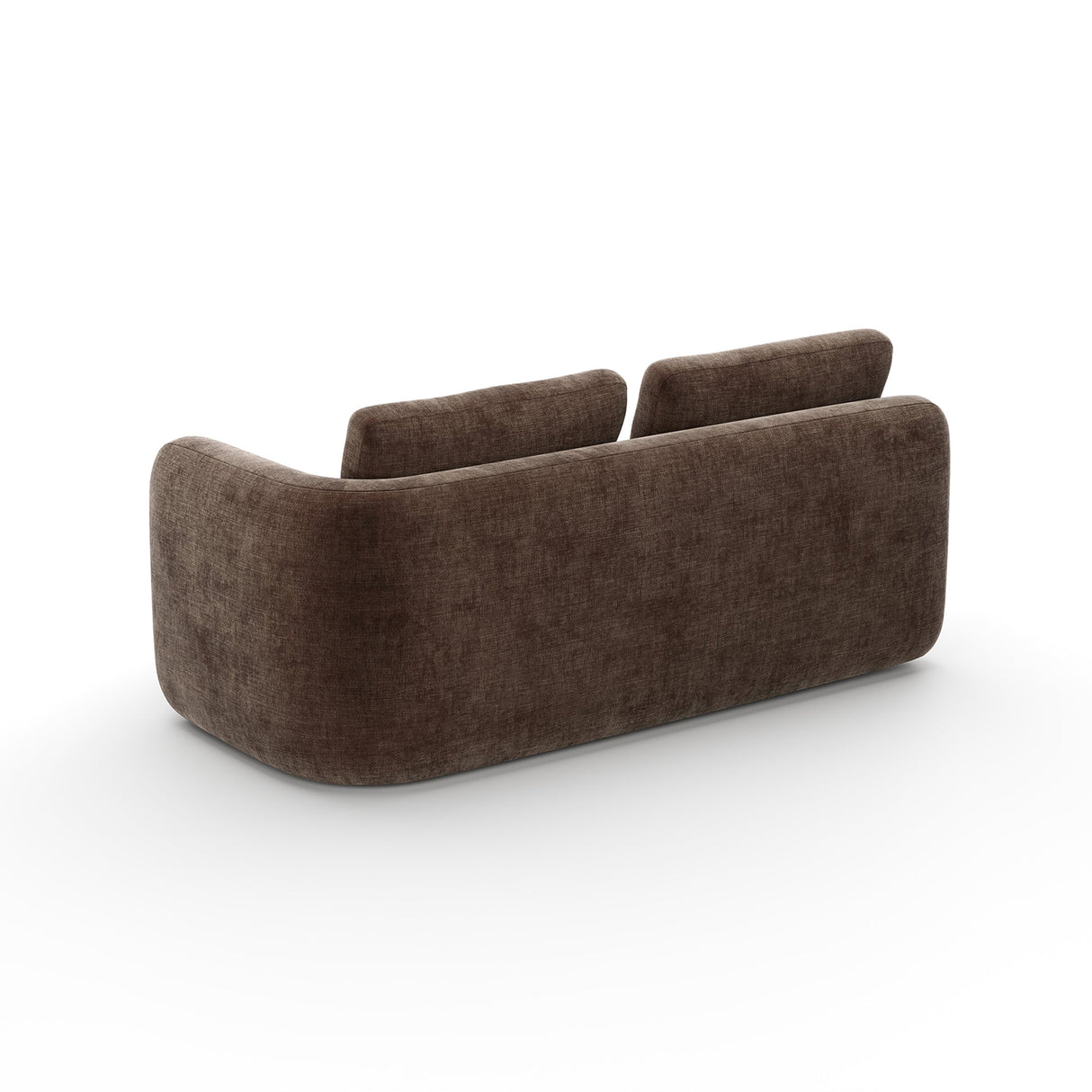 Sofa dwuosobowa Taupe Velvet po prawej stronie | Caracole Overlap