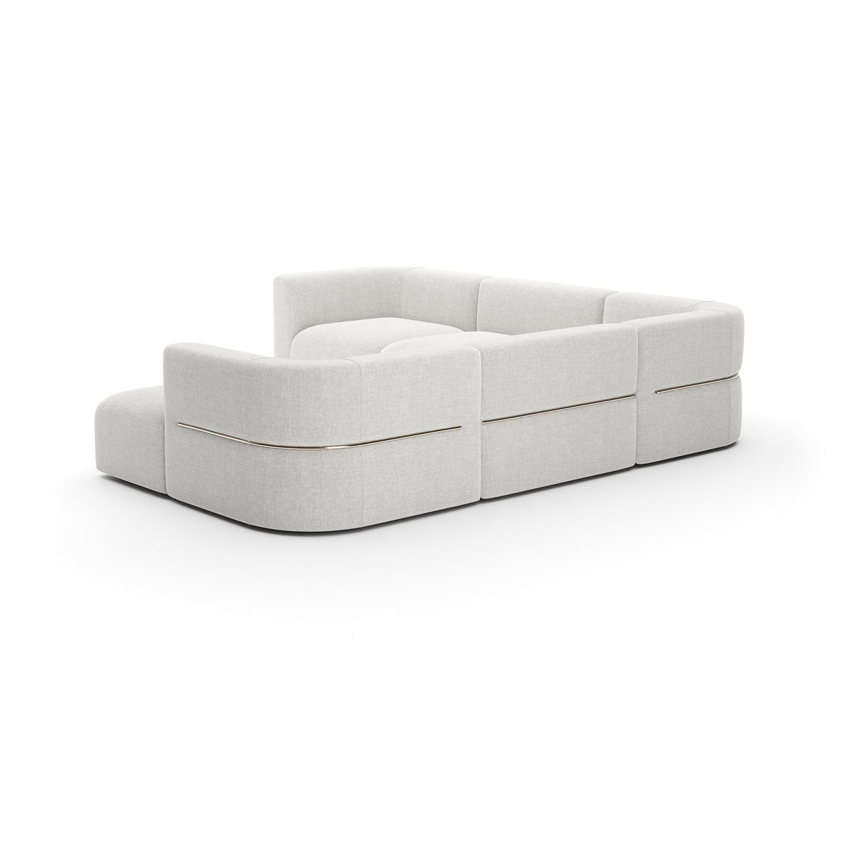 Linnen Sofa segmentowa prawa L | Rytm Carakole