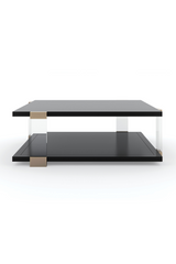 Kwadratowy czarny stolik kawowy | Caracole I'll Take The Corner Table | Caracole.eu.com