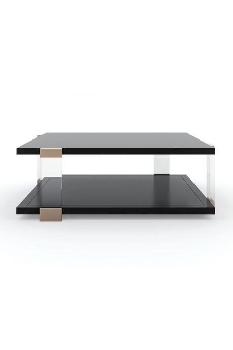 Kwadratowy czarny stolik kawowy | Caracole I'll Take The Corner Table | Caracole.eu.com
