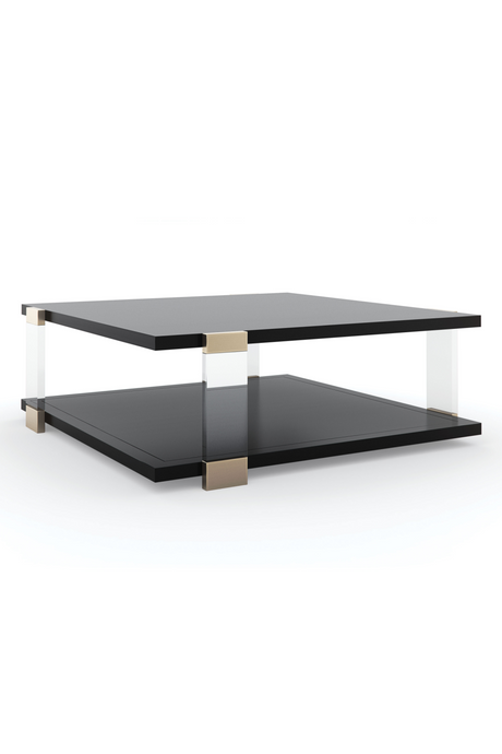 Kwadratowy czarny stolik kawowy | Caracole I'll Take The Corner Table | Caracole.eu.com