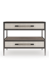 Stolik nocny w brązowej ramie | Caracole Dual Impressions | Caracole.eu.com