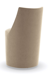 Krzesło do jadalni w kolorze taupe velvet | Caracole Barrel Roll | Caracole.eu.com