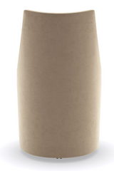 Krzesło do jadalni w kolorze taupe velvet | Caracole Barrel Roll | Caracole.eu.com