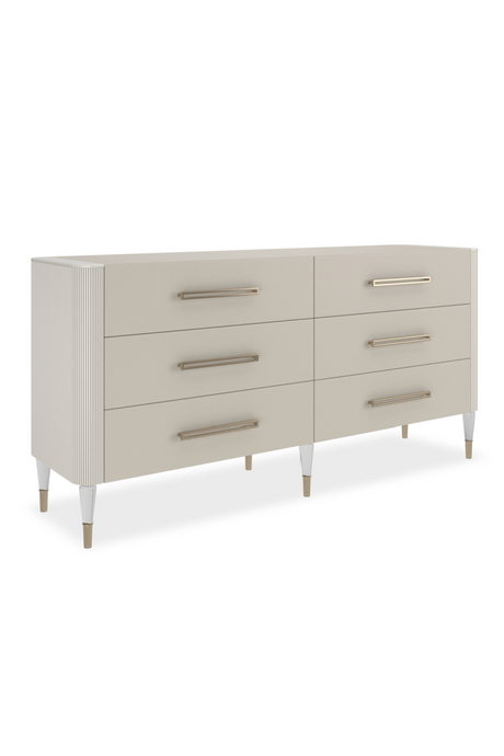 Komoda z 6 szufladami z perłowego winylu | Caracole Love It | Caracole.eu.com