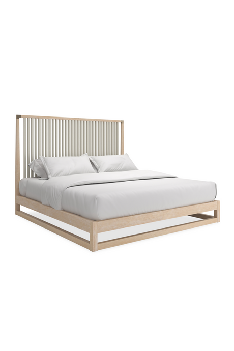 Łóżko king-size z dębowymi listwami | Caracole Pinstripe | Caracole.eu.com