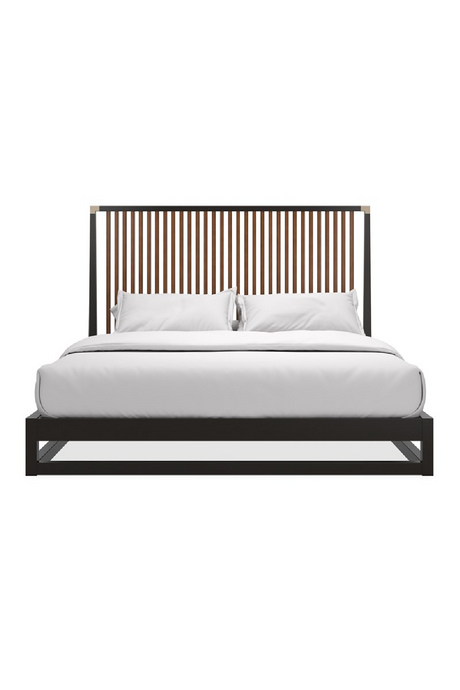 Łóżko king-size z dębowymi listwami | Caracole Pinstripe | Caracole.eu.com