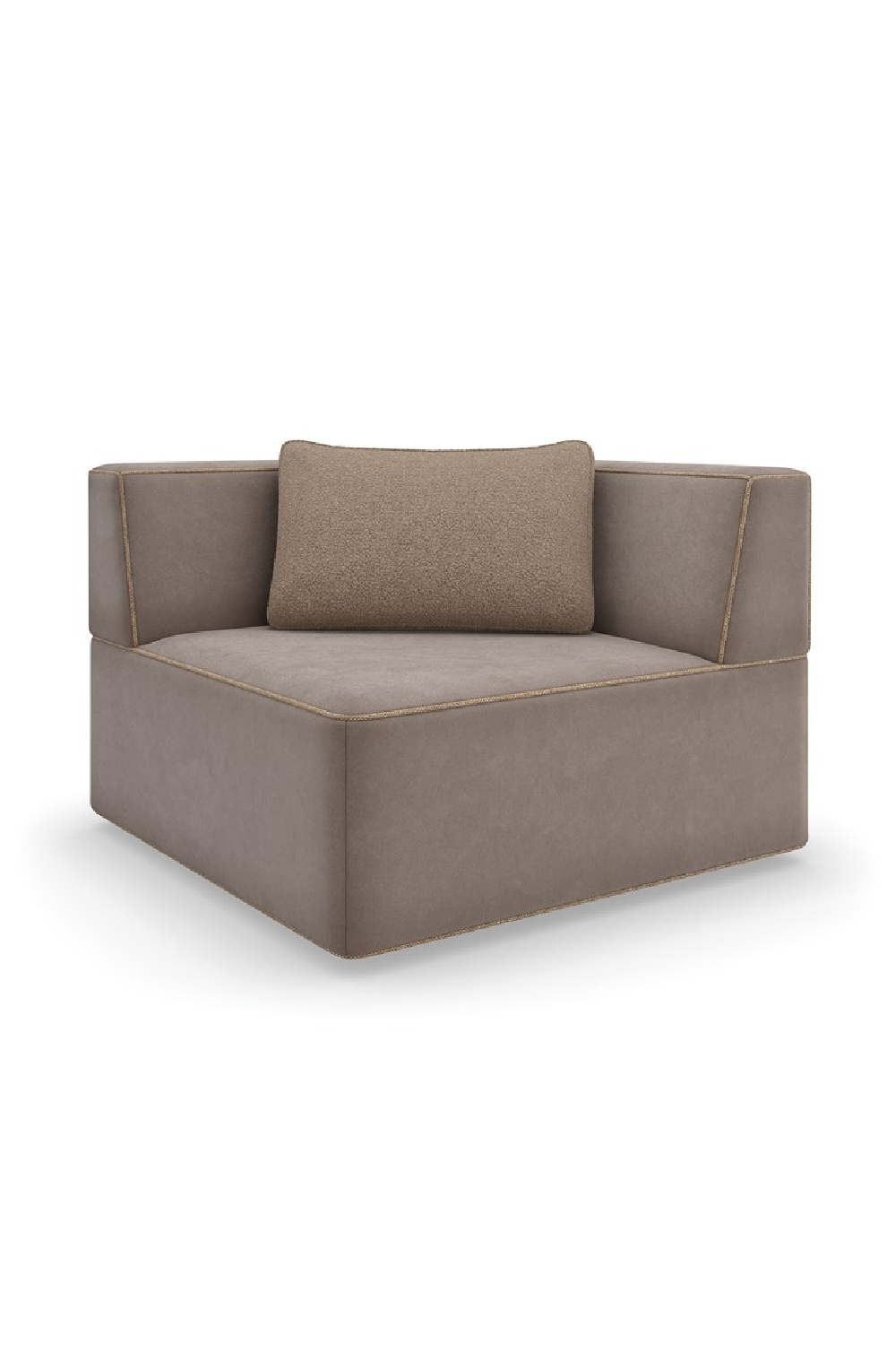 Brązowa sofa modułowa z lamówką | Caracole Marbella | Caracole.eu.com
