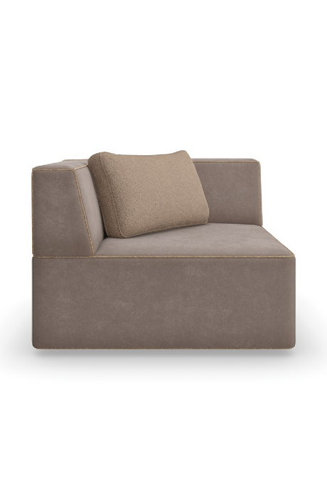 Brązowa sofa modułowa z lamówką | Caracole Marbella | Caracole.eu.com