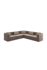 Brązowa sofa modułowa z lamówką | Caracole Marbella | Caracole.eu.com