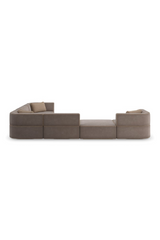 Brązowa sofa modułowa z lamówką | Caracole Marbella | Caracole.eu.com