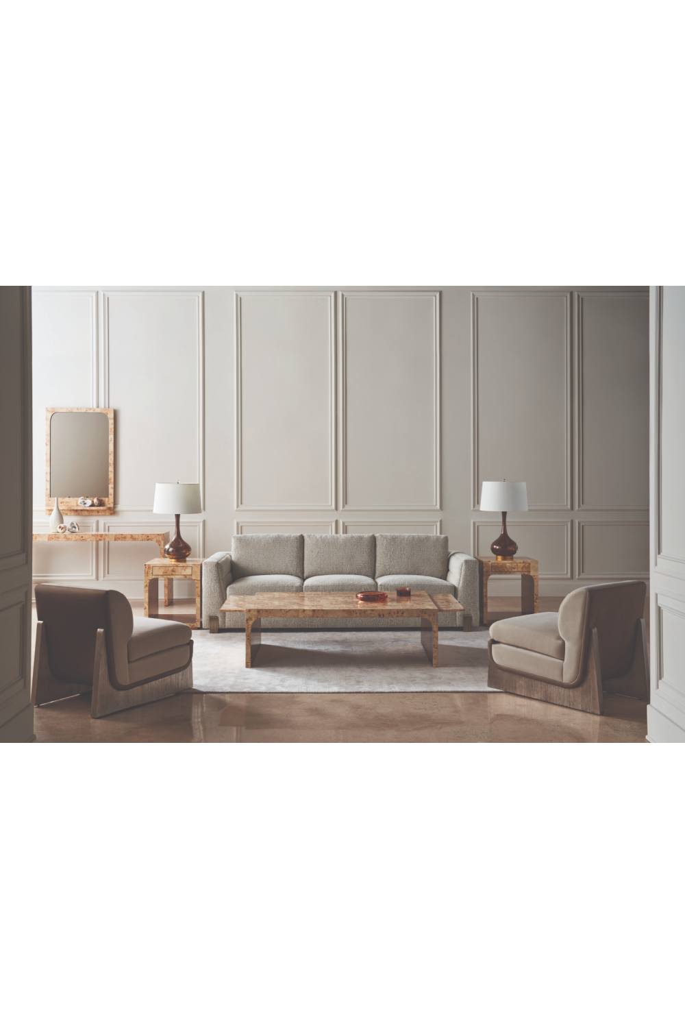 Nowoczesna sofa w neutralnych tonach | Caracole Counter Balance | Caracole.eu.com