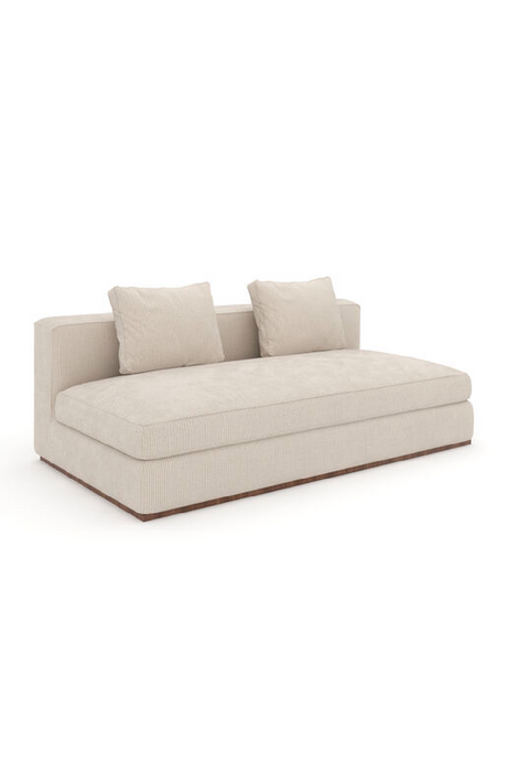 Biała tapicerowana sofa modułowa | Caracole Bello