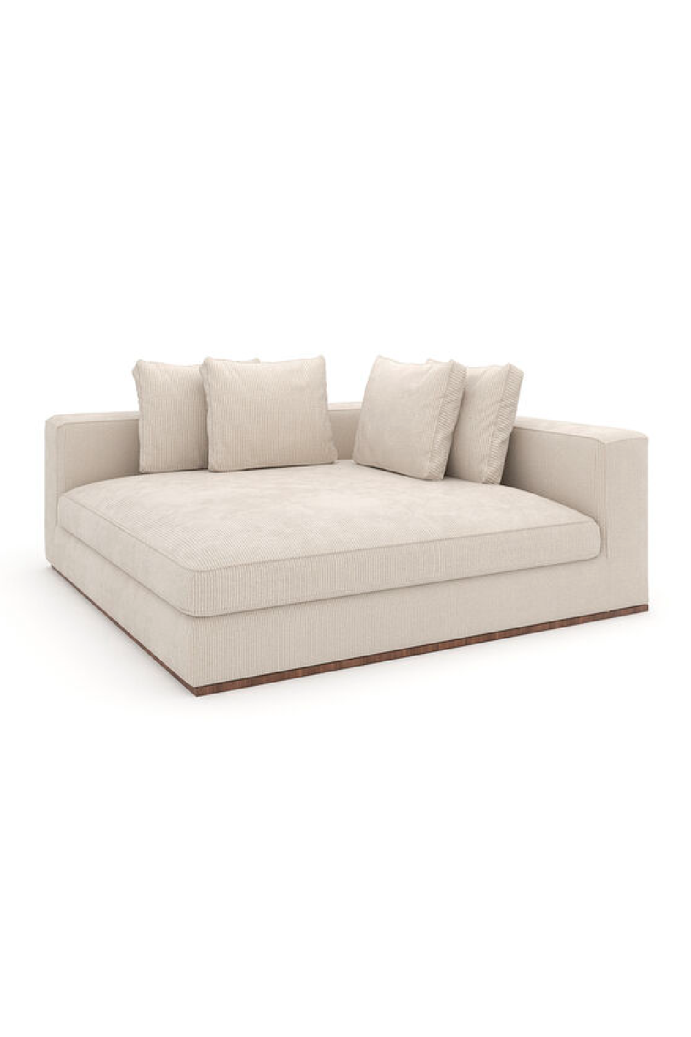 Biała tapicerowana sofa modułowa | Caracole Bello