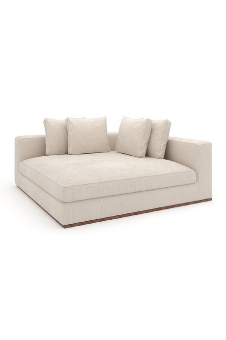 Biała tapicerowana sofa modułowa | Caracole Bello