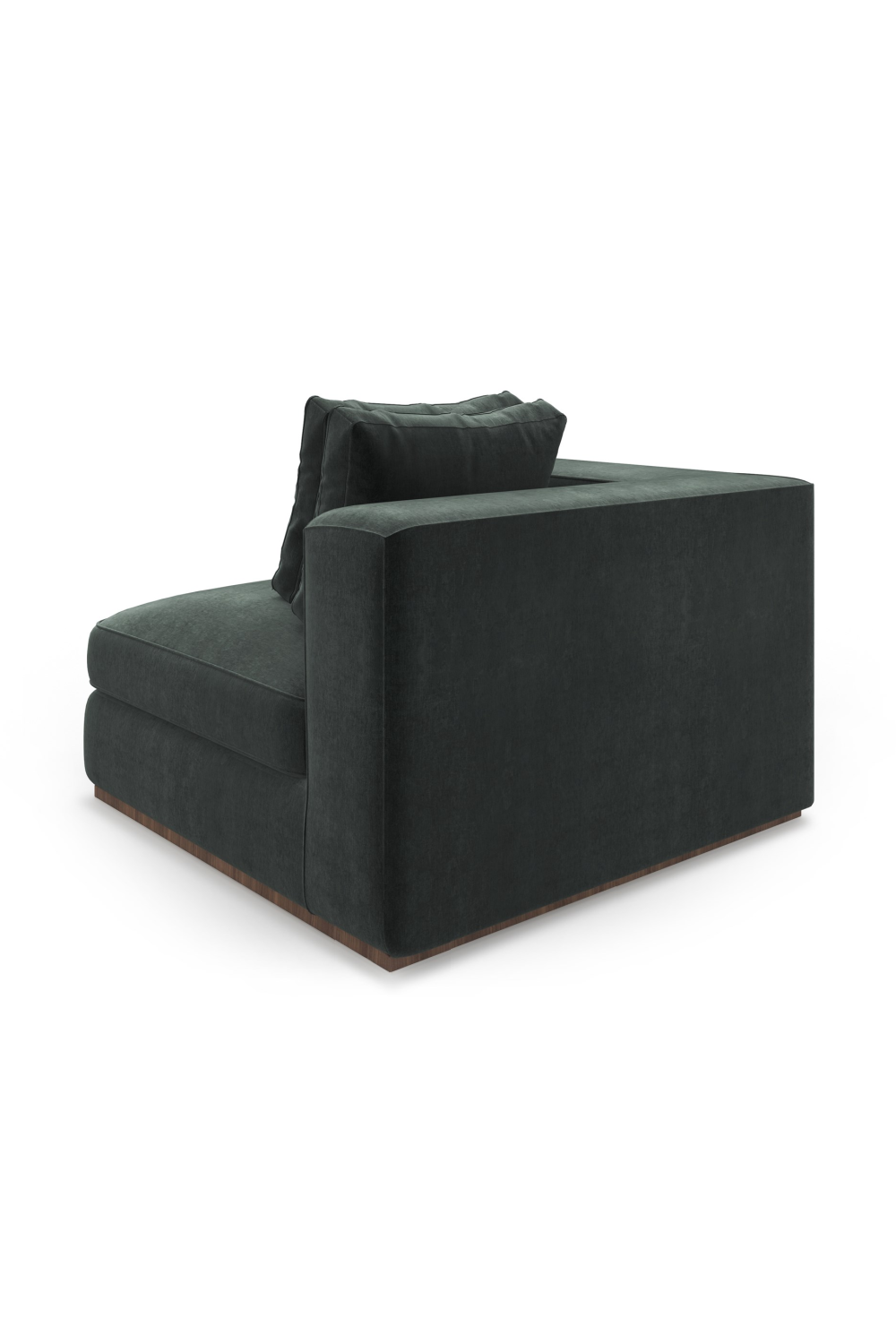 Czarna tapicerowana sofa modułowa | Caracole Bello | Caracole.eu.com