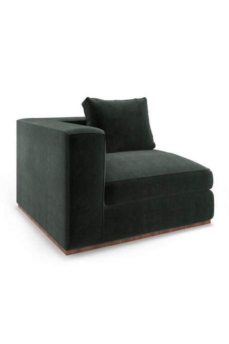 Czarna tapicerowana sofa modułowa | Caracole Bello | Caracole.eu.com