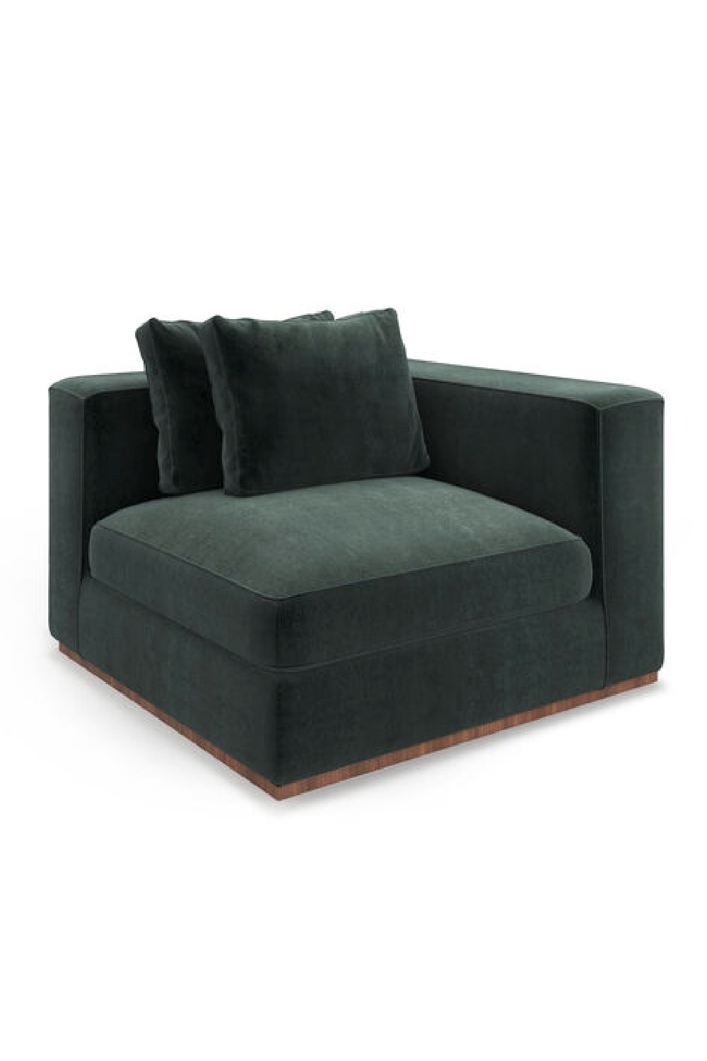 Czarna tapicerowana sofa modułowa | Caracole Bello | Caracole.eu.com