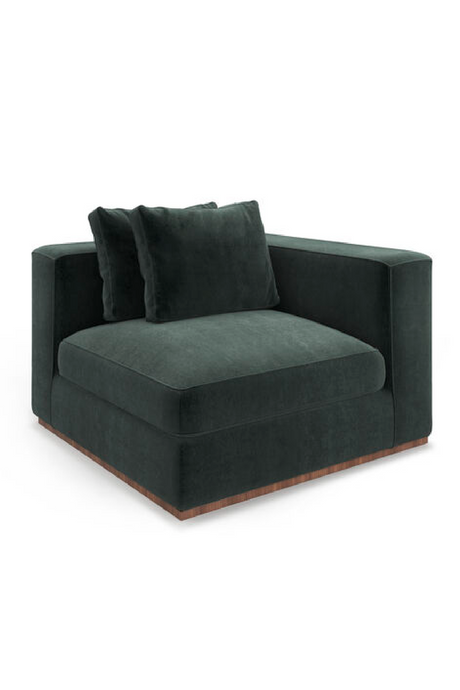 Czarna tapicerowana sofa modułowa | Caracole Bello | Caracole.eu.com