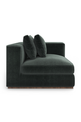 Czarna tapicerowana sofa modułowa | Caracole Bello | Caracole.eu.com