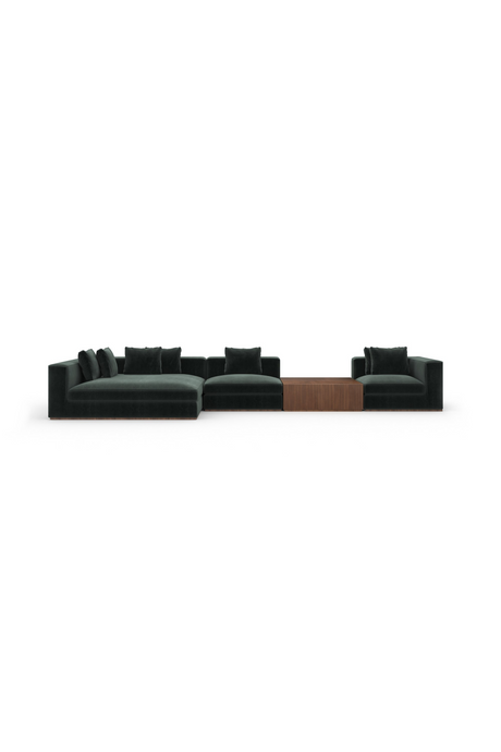 Czarna sofa modułowa z szezlongiem | Caracole Bello | Caracole.eu.com