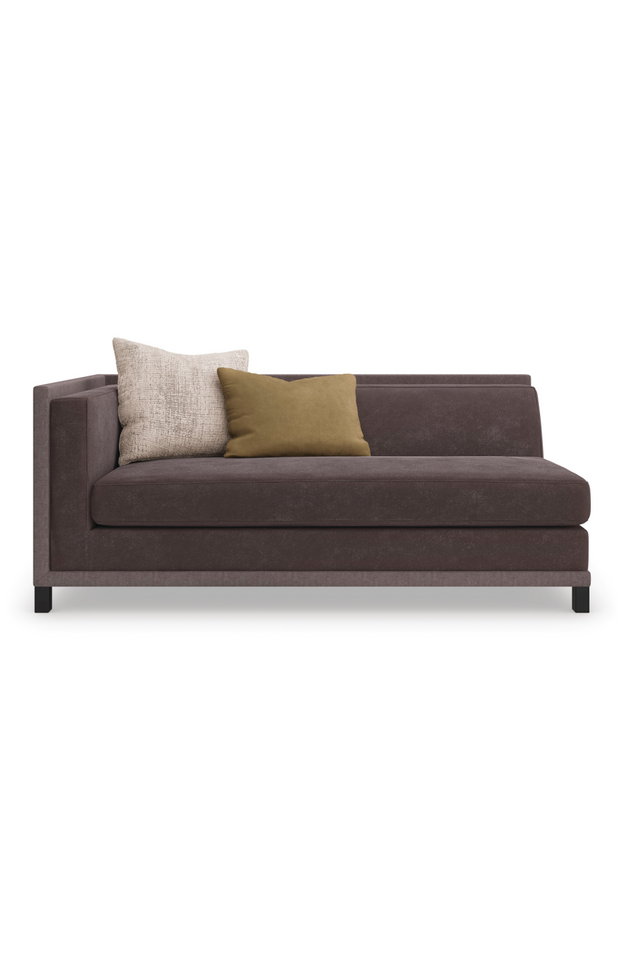 Brązowy tapicerowany fotel modułowy | Caracole Tuxedo | Caracole.eu.com