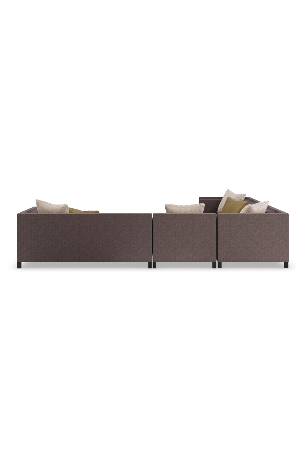 Brązowy tapicerowany fotel modułowy | Caracole Tuxedo | Caracole.eu.com