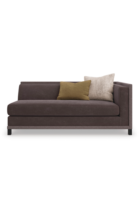 Brązowy tapicerowany fotel modułowy | Caracole Tuxedo | Caracole.eu.com