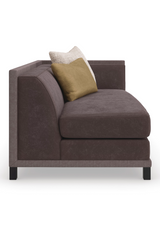 Brązowy tapicerowany fotel modułowy | Caracole Tuxedo | Caracole.eu.com