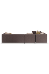 Brązowy tapicerowany fotel modułowy | Caracole Tuxedo | Caracole.eu.com