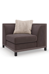 Brązowy tapicerowany fotel modułowy | Caracole Tuxedo | Caracole.eu.com
