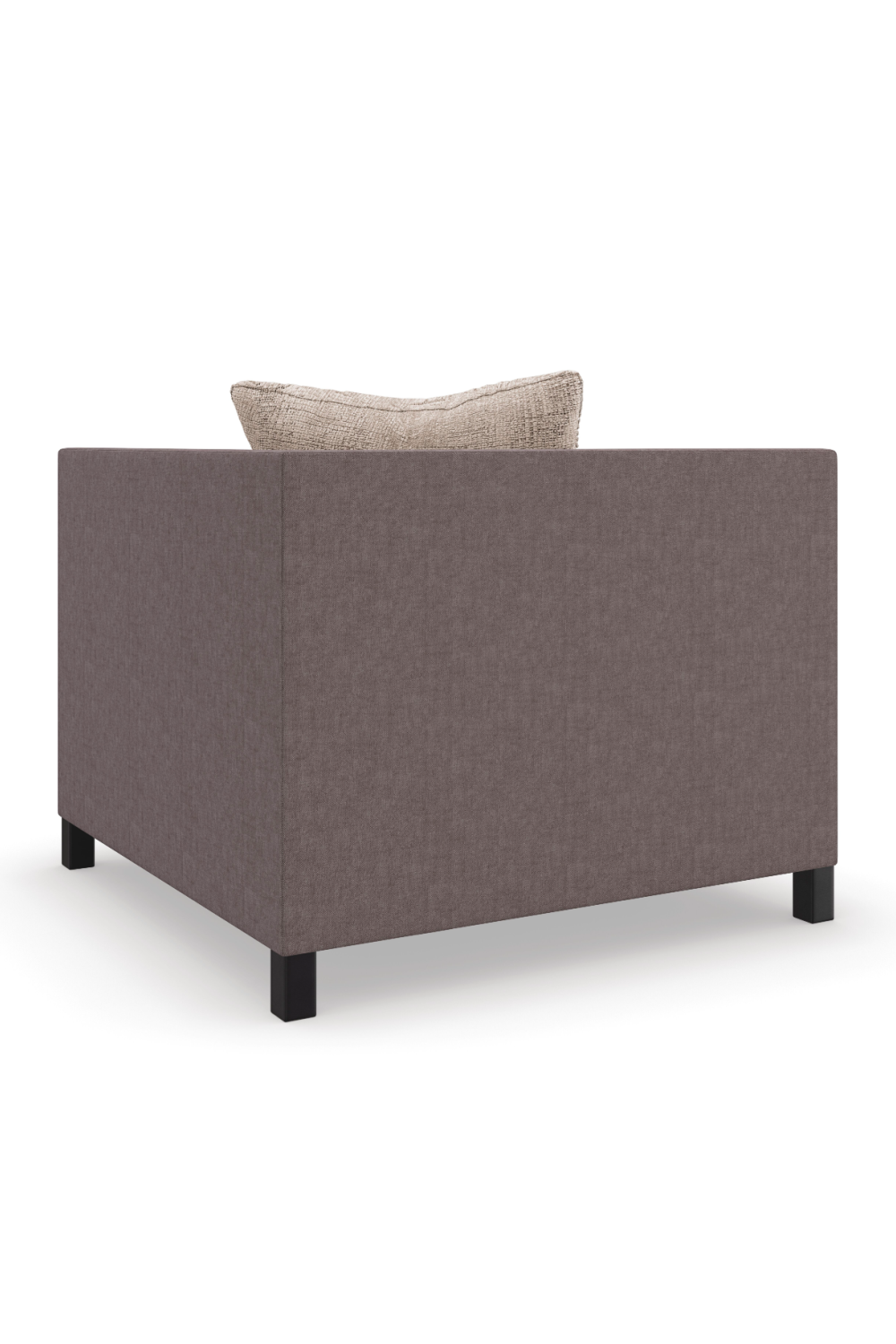 Brązowy tapicerowany fotel modułowy | Caracole Tuxedo | Caracole.eu.com