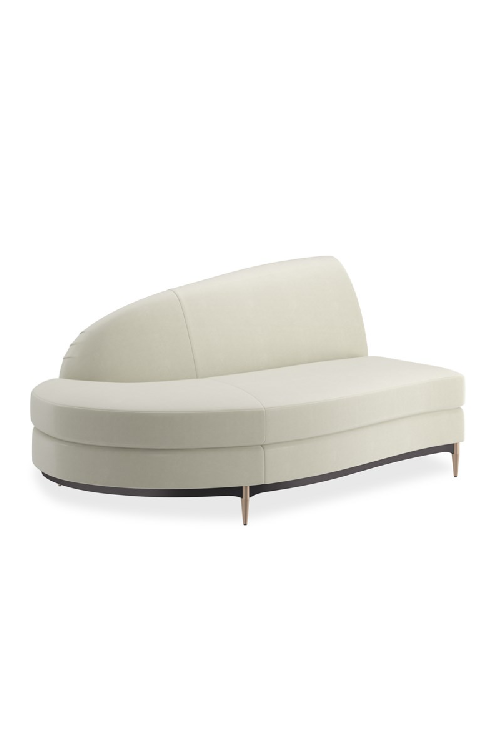 Biała aksamitna sofa modułowa | Caracole Three's Company | Caracole.eu.com