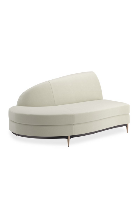 Biała aksamitna sofa modułowa | Caracole Three's Company | Caracole.eu.com