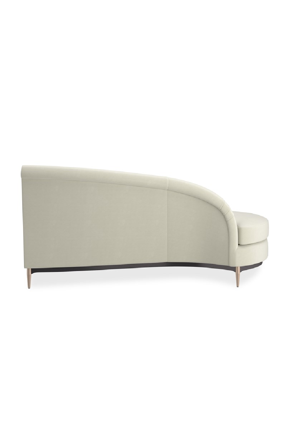 Biała aksamitna sofa modułowa | Caracole Three's Company | Caracole.eu.com