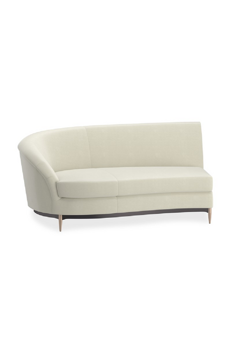 Biała aksamitna sofa modułowa | Caracole Three's Company | Caracole.eu.com